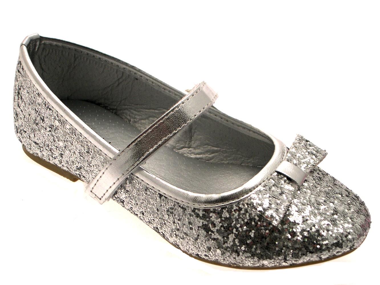kids silver pumps